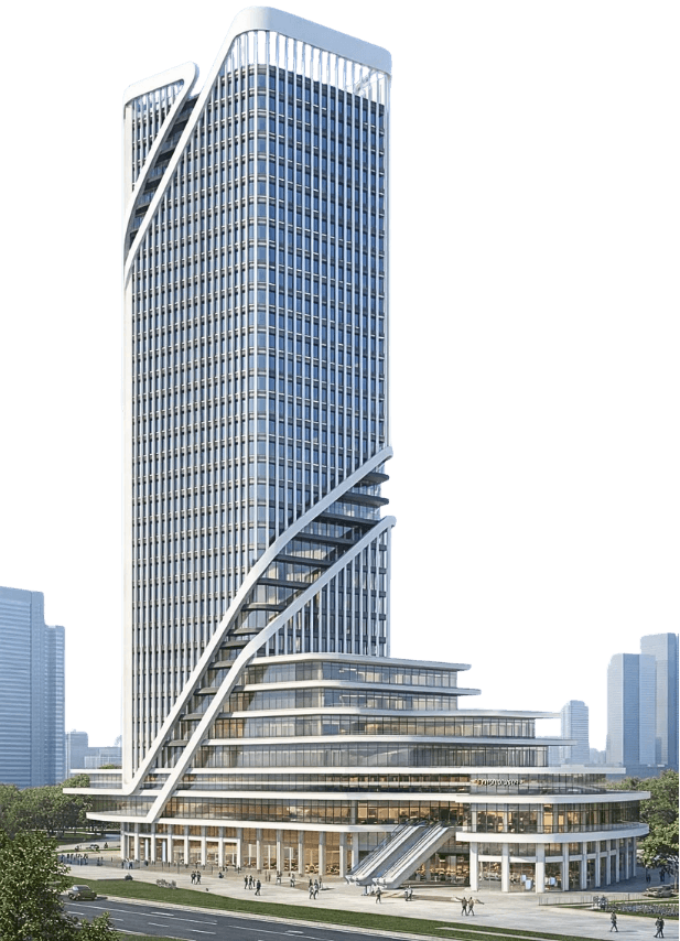 Skyscraper architectural visualization